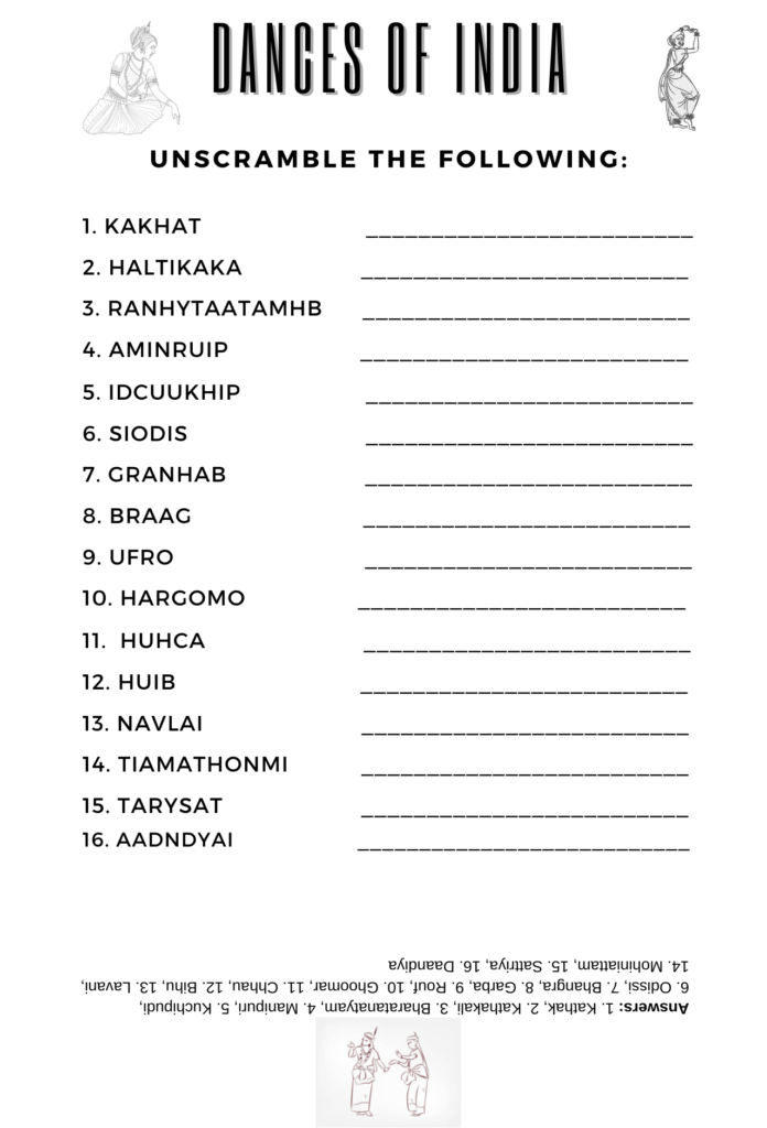 worksheets- About India